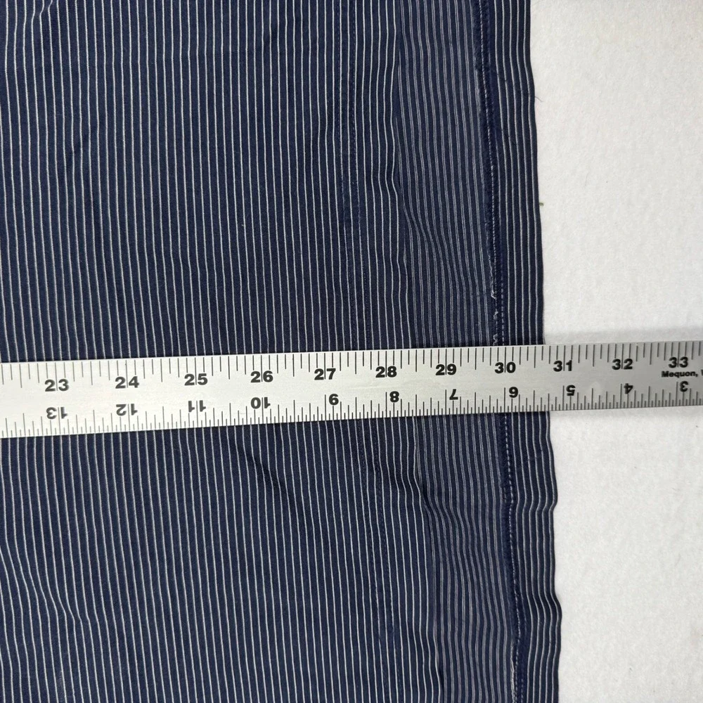 LINCS David Chu Golf Polo Shirt XL Navy White Stripe 100% Peruvian Cotton